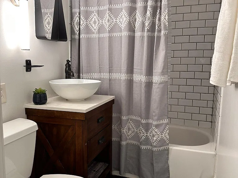 Beautiful remodeled bathroom.