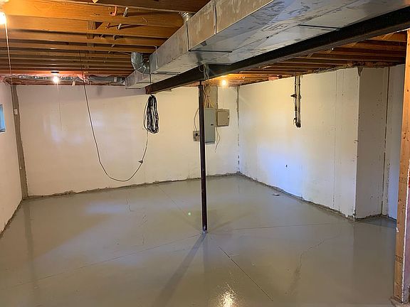 Basement wall/floor painted 
