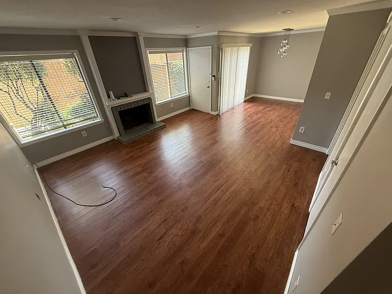 Living room and dining room