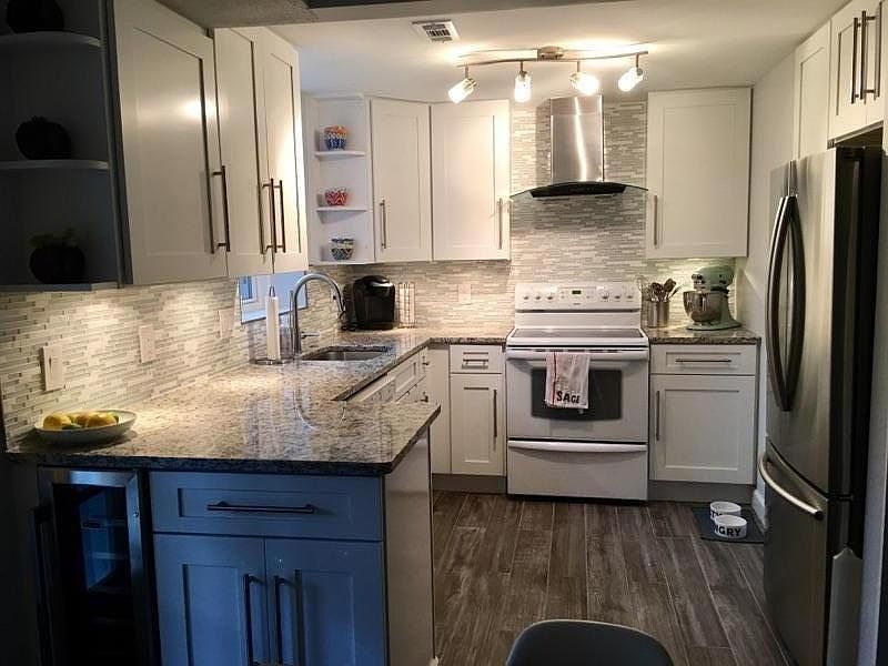 Open-Concept Kitchen with Wine Fridge