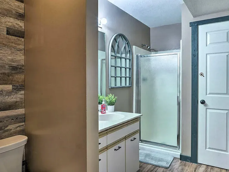 Spare bathroom with walk-in shower