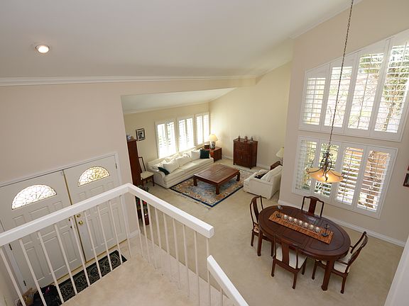 View to bright living room