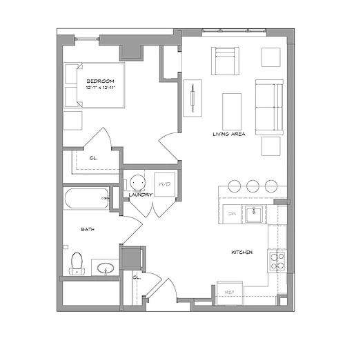 Floor plan 1BR13