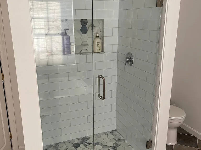 Primary bedroom shower.