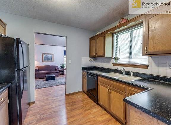 Nice open kitchen with good storage.