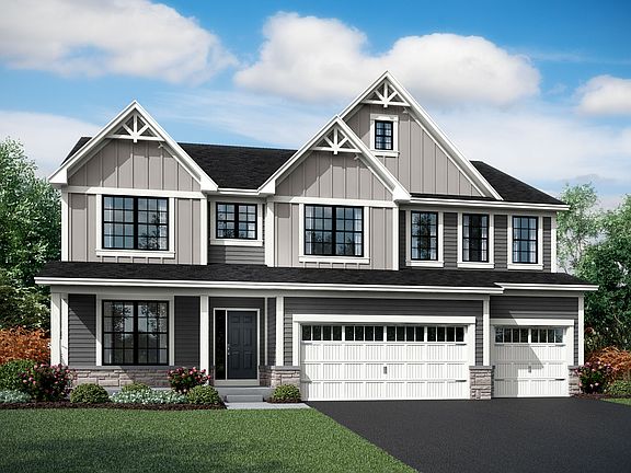 Lyndale Elevation Urban Farmhouse 3-Car Garage