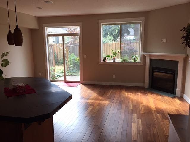 Great open layout with built-in desk at end of hallway.
