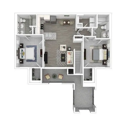 Floor plan 2x2D Skysuite w/sundeck