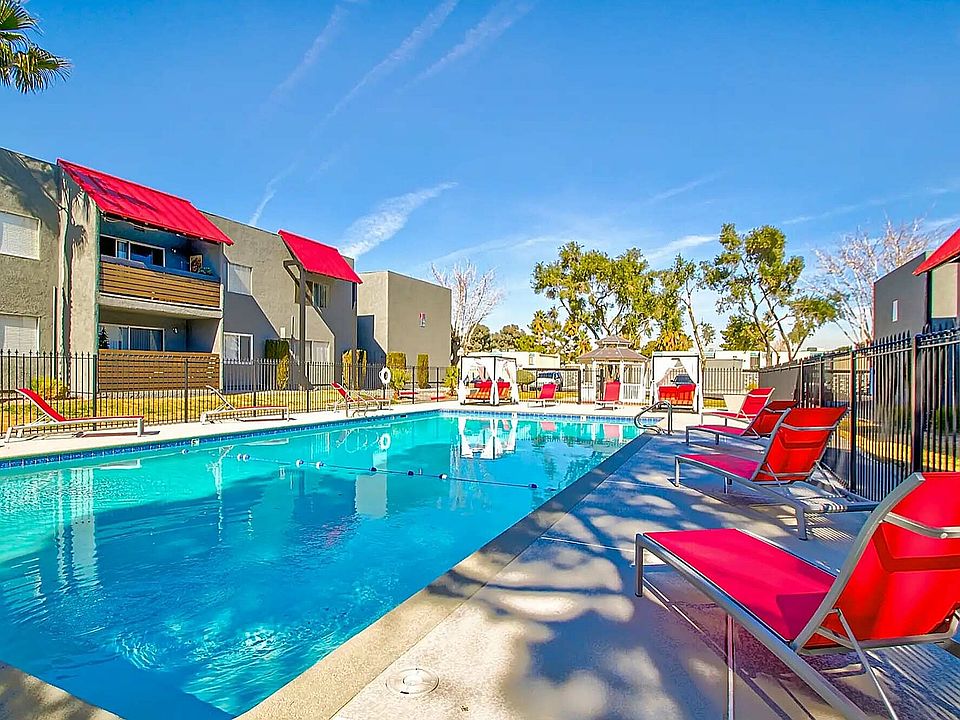 Relax and unwind at the stunning poolside of our contemporary apartments.