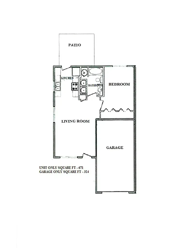 Floor plan 1 Bed Floor Plan