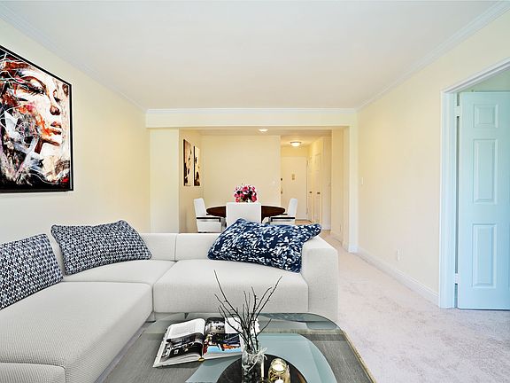 Living room facing dining room