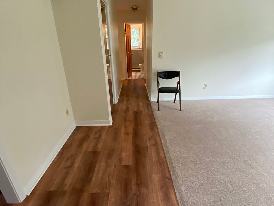 Hall between kitchen, living and bedrooms.