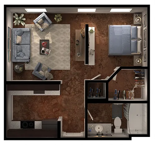 Floor plan E1 Studio