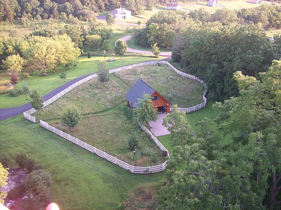 Aerial View of Corral & Barn