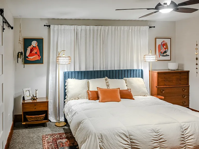 Large master suite with in suite bathroom.