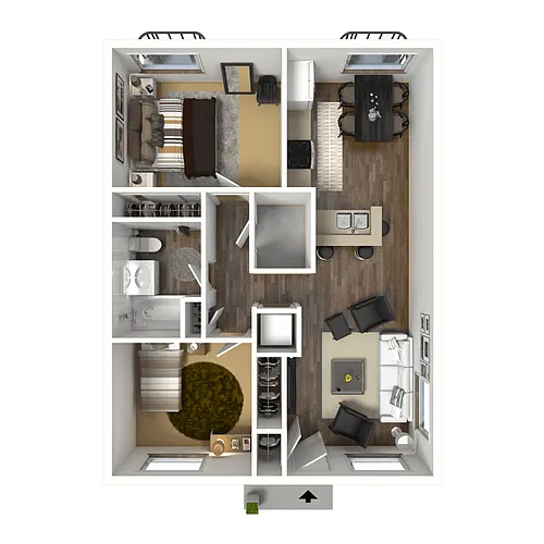 Floor plan 2x1M
