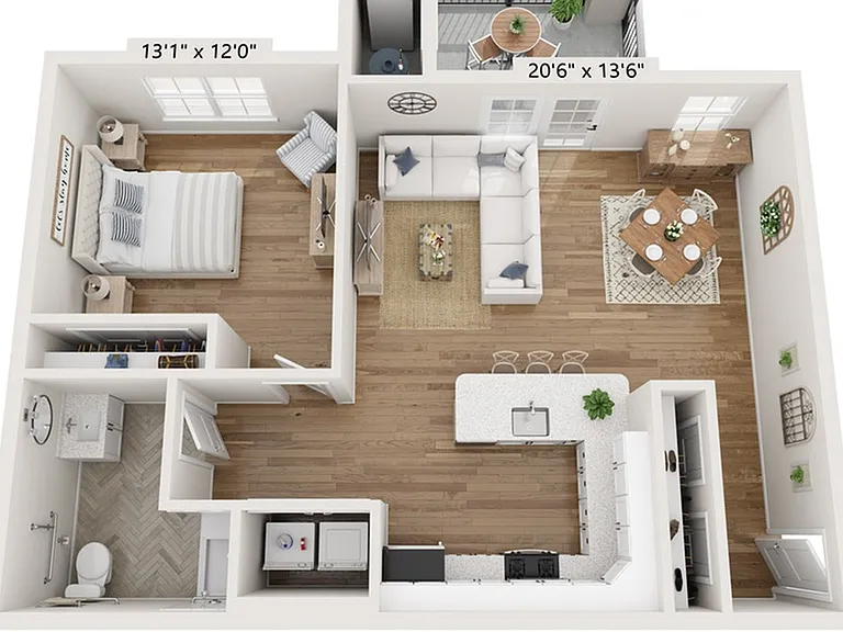 1 bedroom modified 1 bedroom modified