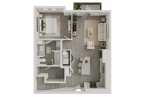 Floor plan A2 + Rooftop Terrace