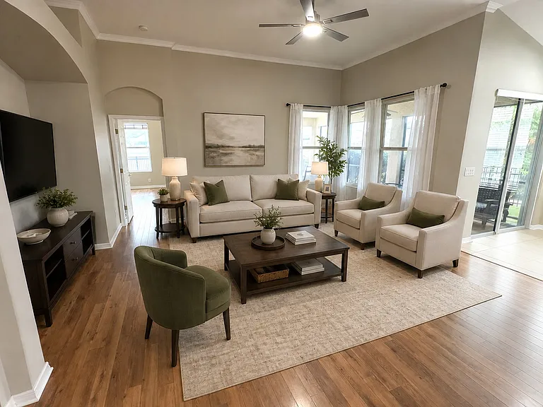 Virtually-staged Living Room