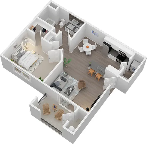 Floor plan 1x1 Jade