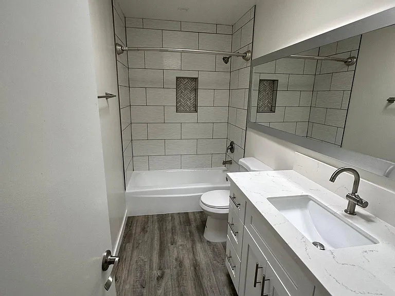 Hallway Bathroom with Skylight