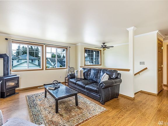 East-facing windows flood the living areas with light year-round.