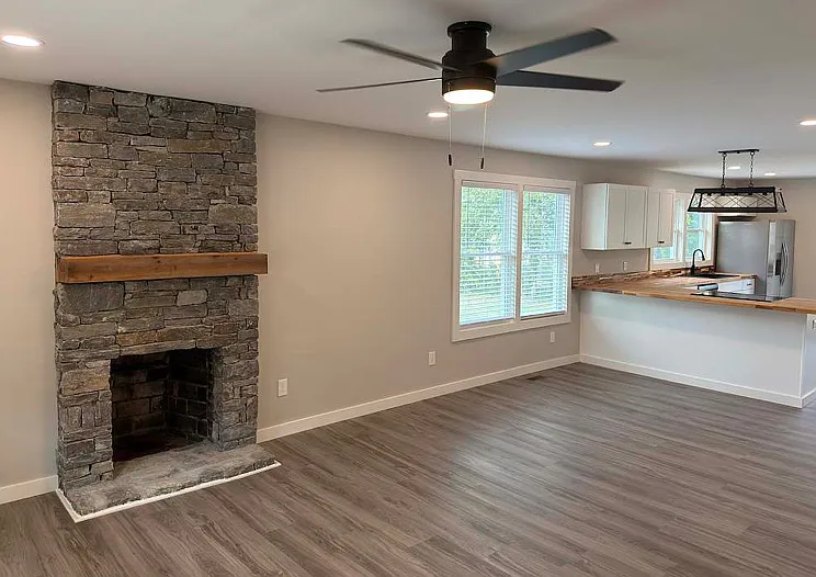 Living Room And Fireplace