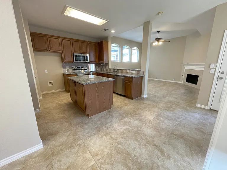 Kitchen, Breakfast Area, and Living Room