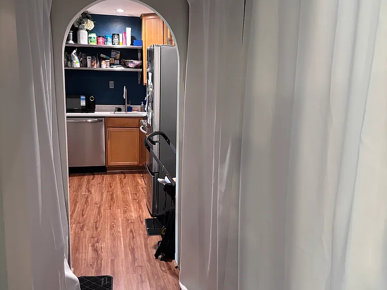 Hallway view from the bathroom