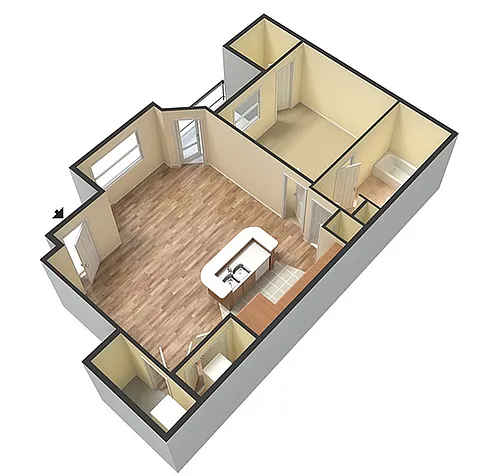 Floor plan 1 Premier Garden-Renovated