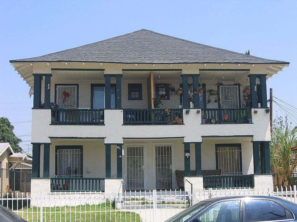 Front view of fourplex