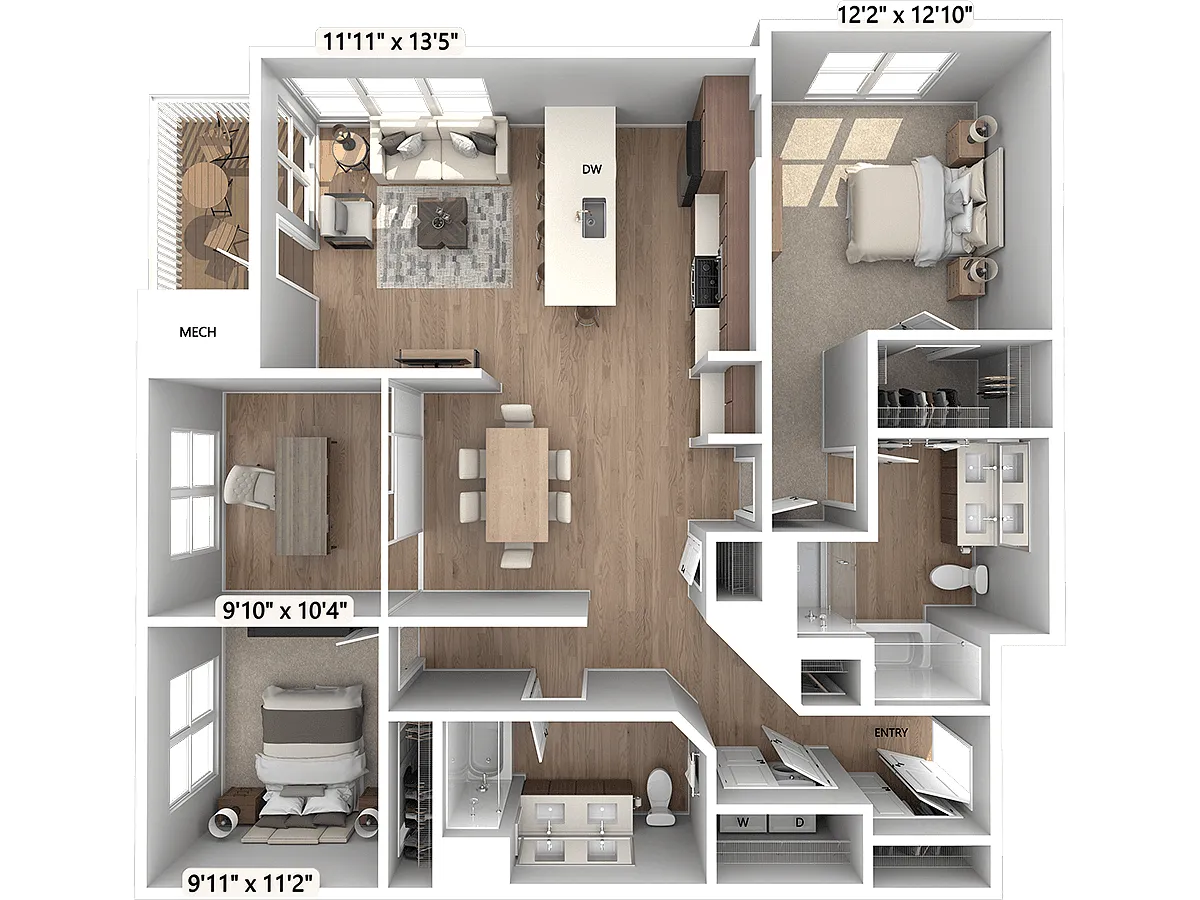 Floor plan B1D
