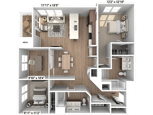 Floor plan B1D