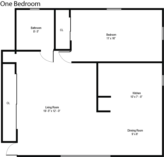 Floor plan 1-Bedroom