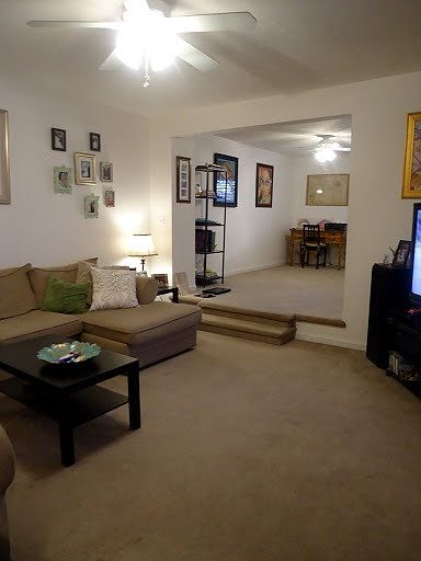 walk in house view to living room