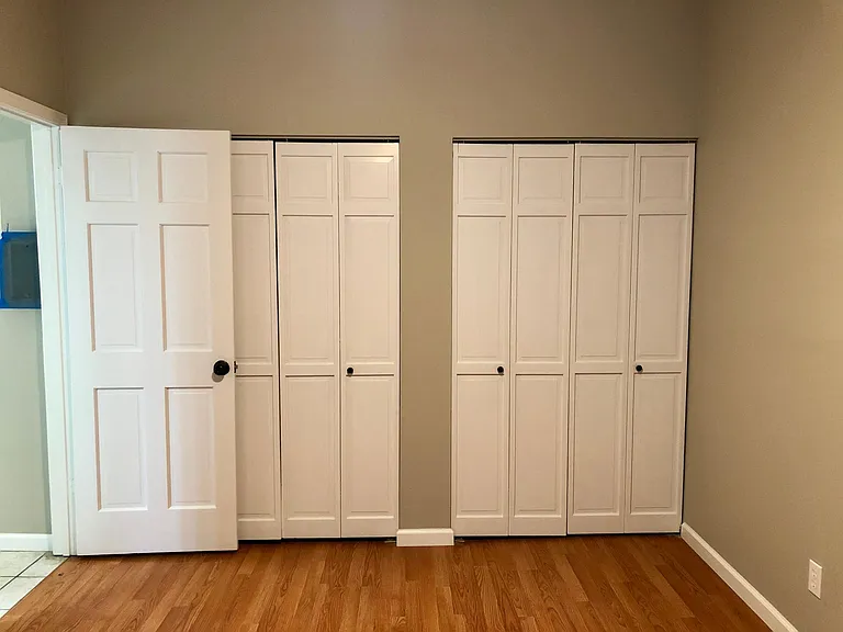 design of upgraded doors/closet doors and repainted wall color/crown moulding