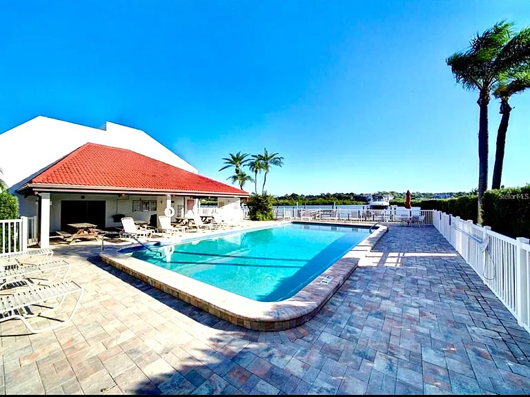 Heated pool -year round with lounge chairs, picnic area and bathrooms