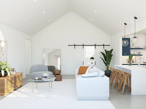 Great room with vaulted condition