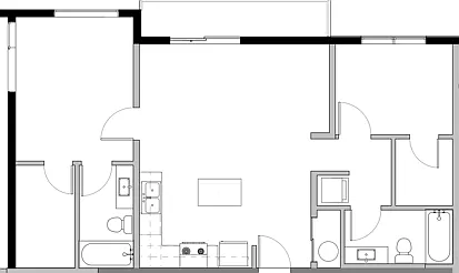 2x2 B Floorplan 2x2 B Floorplan