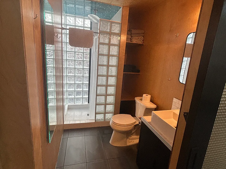 Heated floor in bathroom