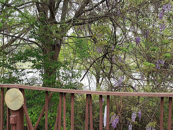 Deck overlooks large pond/pa
