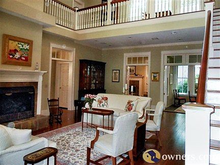 2 story Great Room with wood burning fireplace