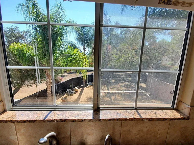 View out kitchen window