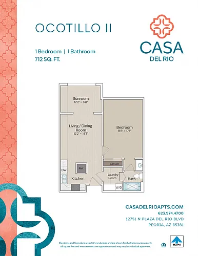 Floor plan Ocotillo II
