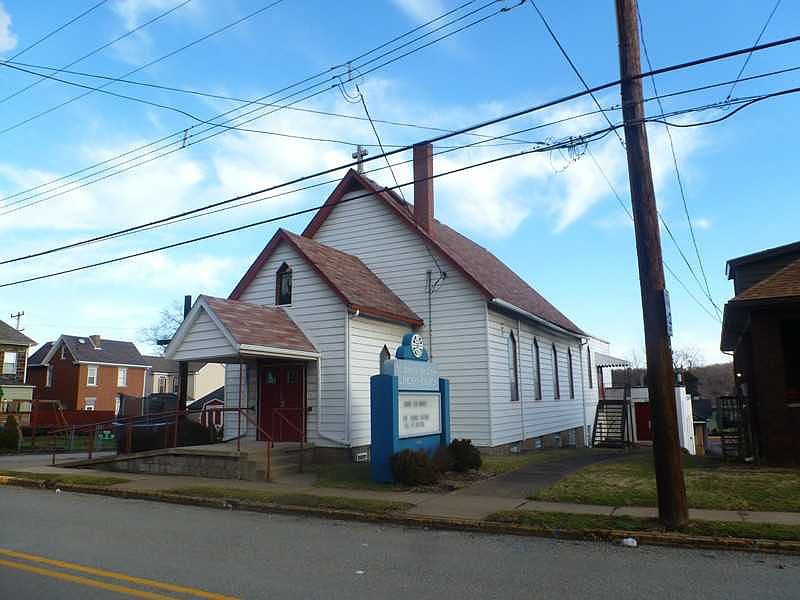 A view of the church from the street.