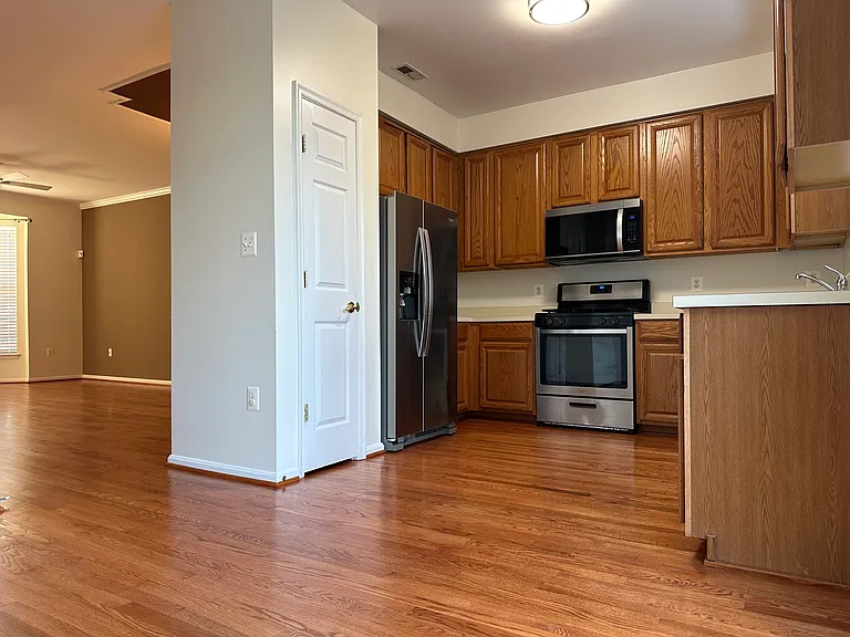 Kitchen with all stainless steel appliances
