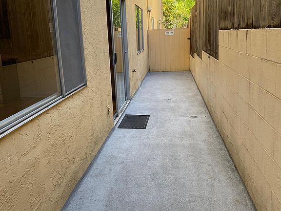 Private patio that spans entire length of apartment!