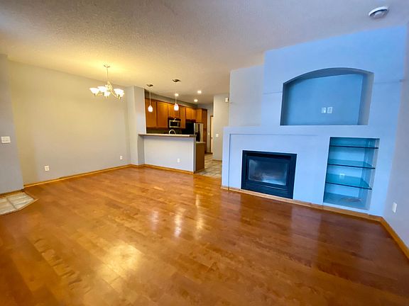 Living area with fireplace