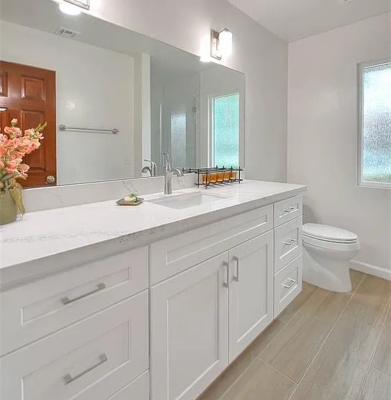 Well sized personal bathroom.