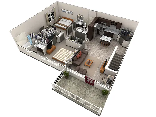 Floor plan 2 BR Designer Overlook